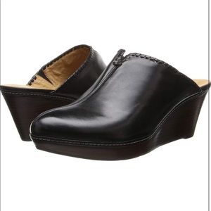 Jack Rogers Simone Leather Wedge Mules